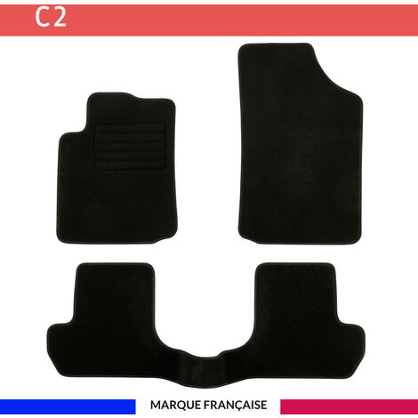 Tapis de voiture - Sur Mesure pour C2 (2003 - 2009) - 3 pièces - Tapis de sol antidérapant pour automobile