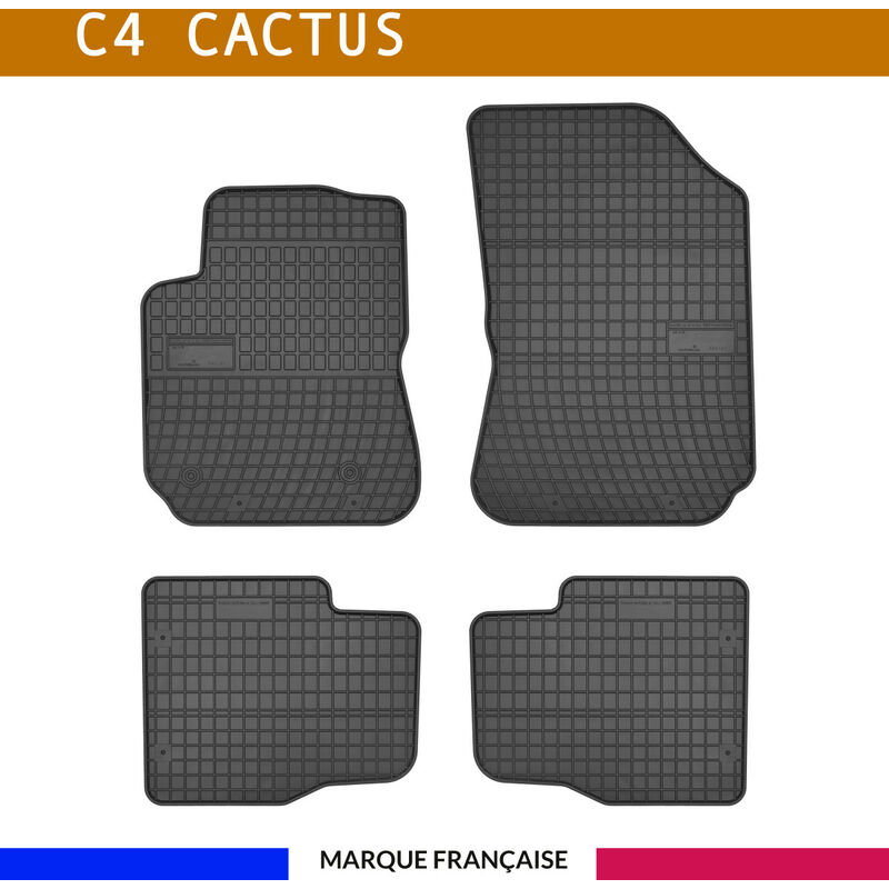 Autosweet - Tapis de voiture - Sur Mesure pour C4 cactus (dès 2014) - 4 pièces - Tapis de sol antidérapant pour automobile - Souple