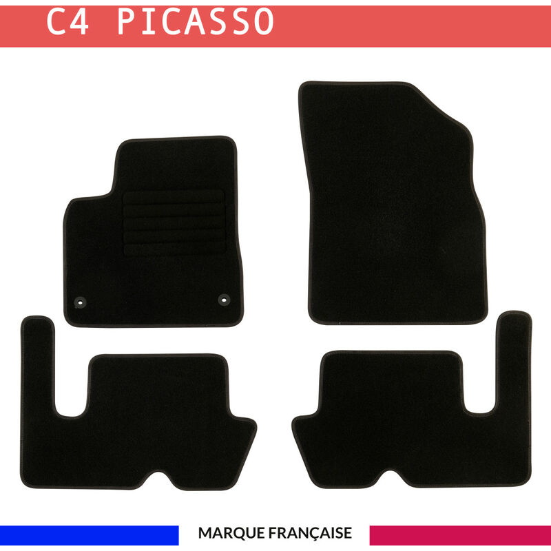 Autosweet - Tapis de voiture - Sur Mesure pour C4 picasso (2006 - 2013) - 3 pièces - Tapis de sol antidérapant pour automobile