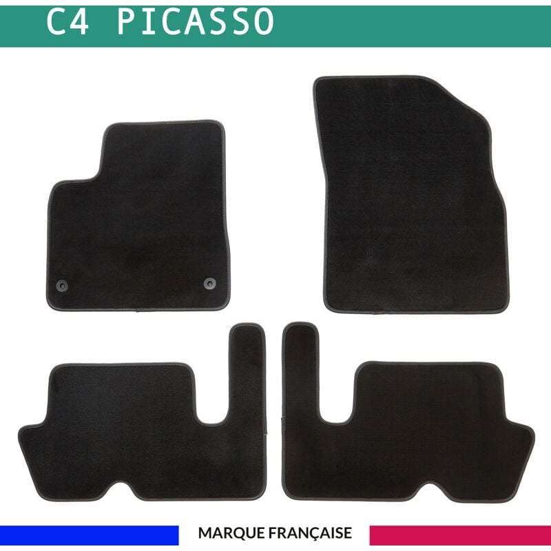 Tapis de voiture - Sur Mesure pour C4 picasso (2006 - 2013) - 3 pièces - Tapis de sol antidérapant pour automobile