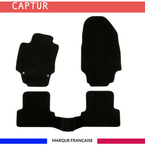 Tapis de voiture - Sur Mesure pour CAPTUR (2013 - 2019) - 3 pièces - Tapis de sol antidérapant pour automobile