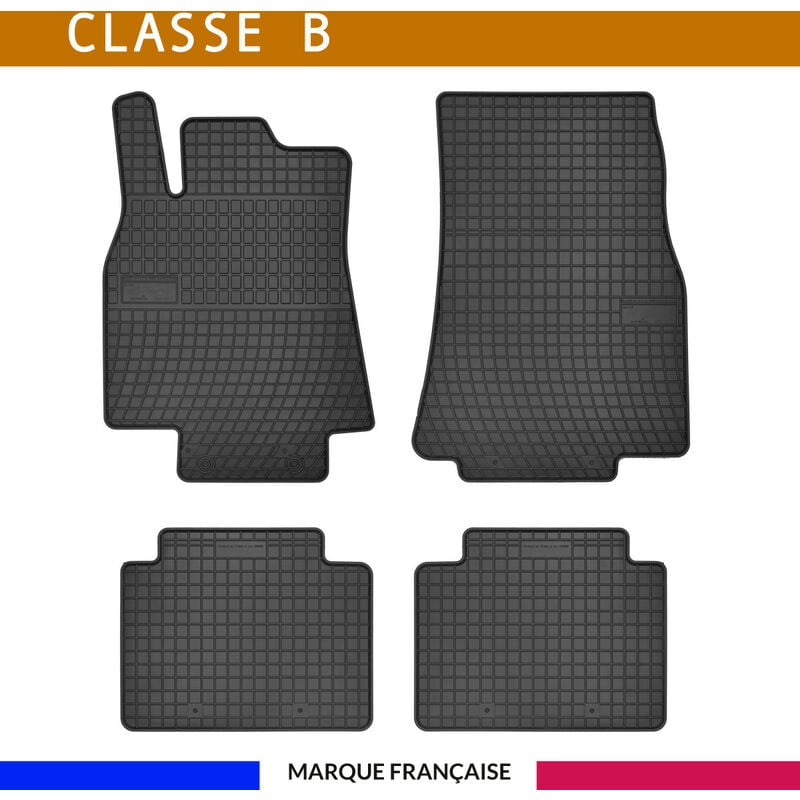Tapis de voiture - Sur Mesure pour classe b (2005 - 2011) - 4 pièces - Tapis de sol antidérapant pour automobile - Souple