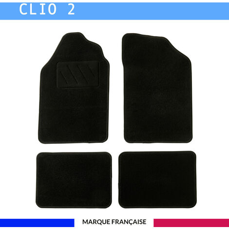 Tapis de voiture - Sur Mesure pour CLIO 2 (1998 - 2001) - 4 pièces - Tapis de sol antidérapant pour automobile