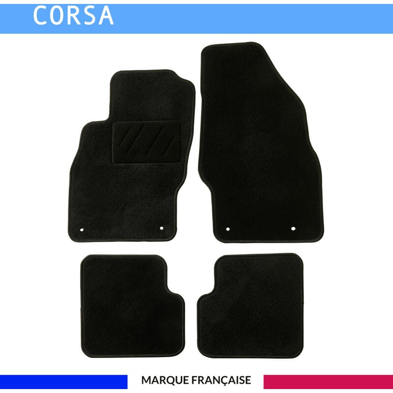 Tapis de voiture - Sur Mesure pour CORSA (2006 - 2014) - 4 pièces - Tapis de sol antidérapant pour automobile