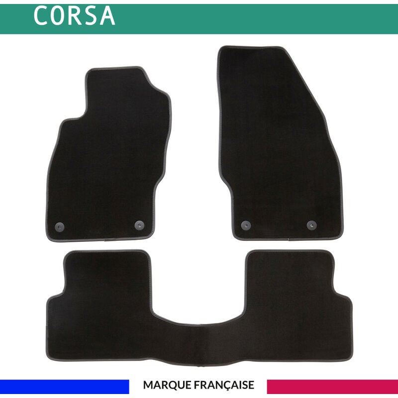 Tapis de voiture - Sur Mesure pour corsa (2014 - 2019) - 3 pièces - Tapis de sol antidérapant pour automobile