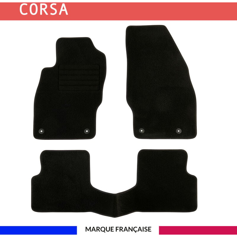 Tapis de voiture - Sur Mesure pour corsa (2014 - 2019) - 3 pièces - Tapis de sol antidérapant pour automobile