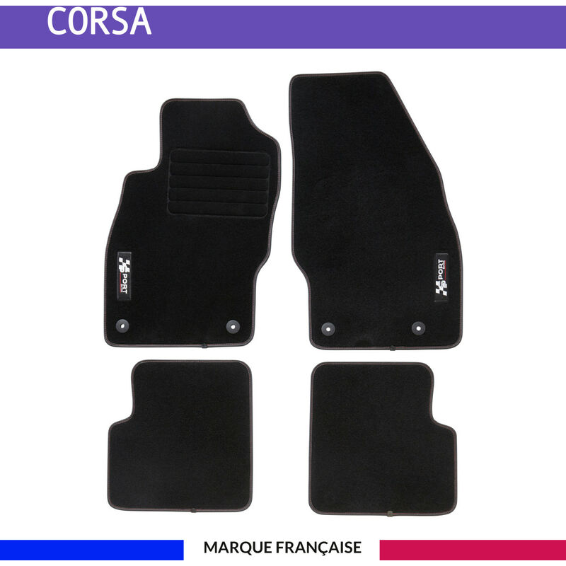Tapis de voiture - Sur Mesure pour corsa (2014 - 2019) - 4 pièces - Tapis de sol antidérapant pour automobile