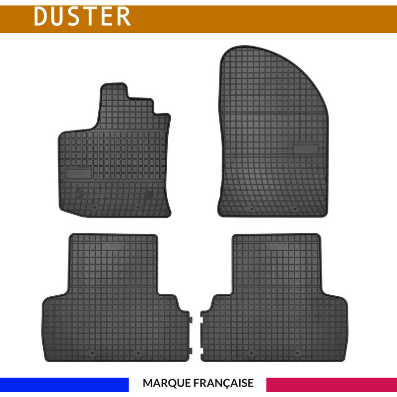 Tapis de voiture - Sur Mesure pour duster (2010 - 2013) - 4 pièces - Tapis de sol antidérapant pour automobile - Souple