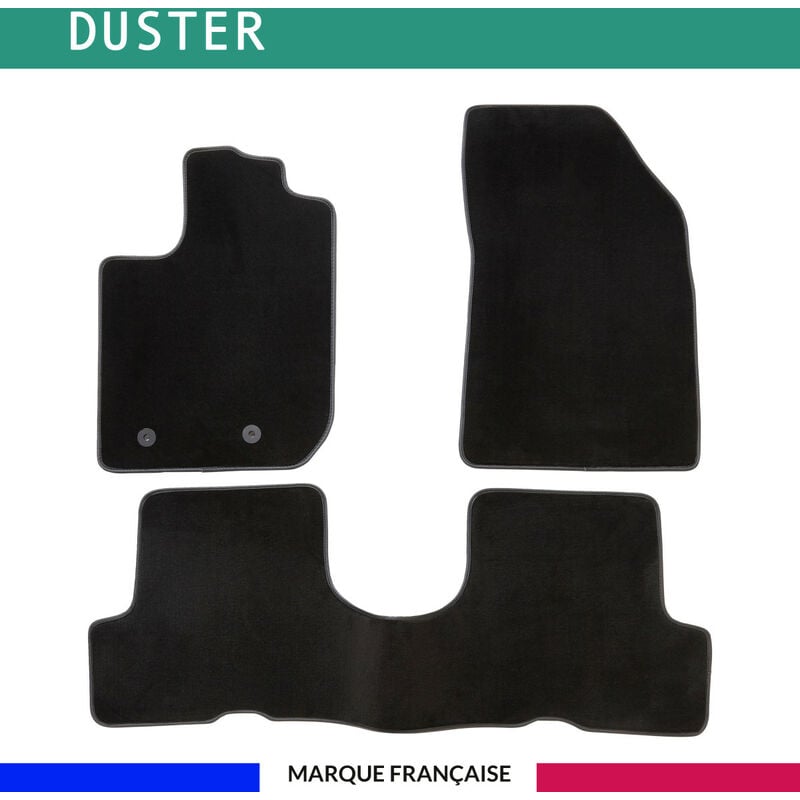 Tapis de voiture - Sur Mesure pour duster (dès 2018) - 3 pièces - Tapis de sol antidérapant pour automobile