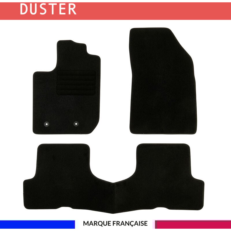 Tapis de voiture - Sur Mesure pour duster (dès 2018) - 3 pièces - Tapis de sol antidérapant pour automobile