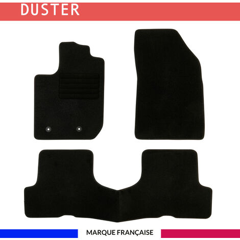 Tapis de voiture - Sur Mesure pour DUSTER (dès 2018) - 3 pièces - Tapis de sol antidérapant pour automobile