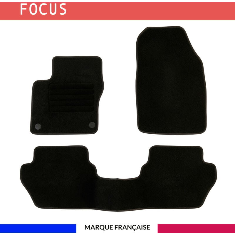 Tapis de voiture - Sur Mesure pour focus (2012 - 2014) - 3 pièces - Tapis de sol antidérapant pour automobile