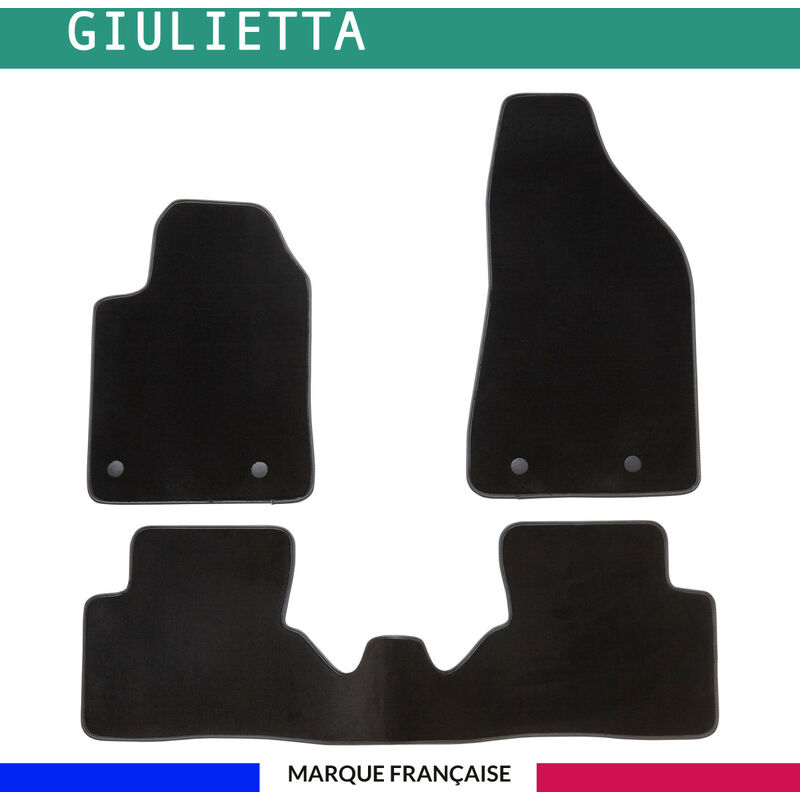 Autosweet - Tapis de voiture - Sur Mesure pour giulietta (dès 2010) - 3 pièces - Tapis de sol antidérapant pour automobile