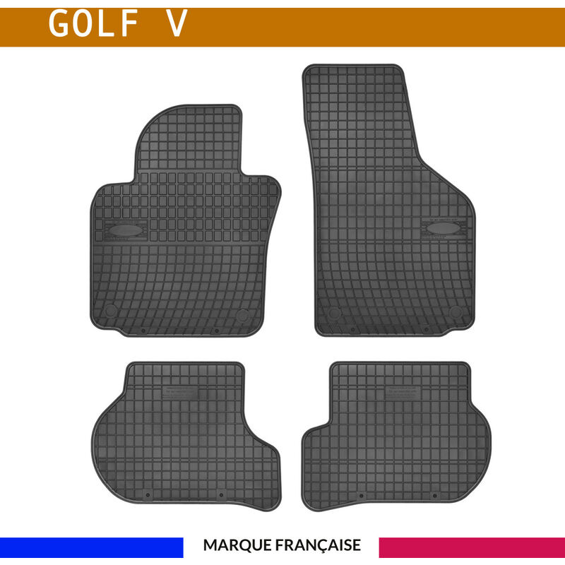 Autosweet - Tapis de voiture - Sur Mesure pour golf 5 (2003 - 2008) - 4 pièces - Tapis de sol antidérapant pour automobile - Souple