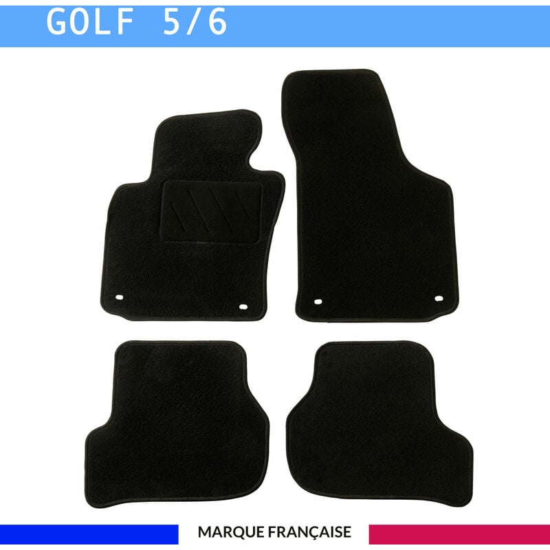 Tapis de voiture - Sur Mesure pour golf 5/6 (2003 - 2012) - 4 pièces - Tapis de sol antidérapant pour automobile