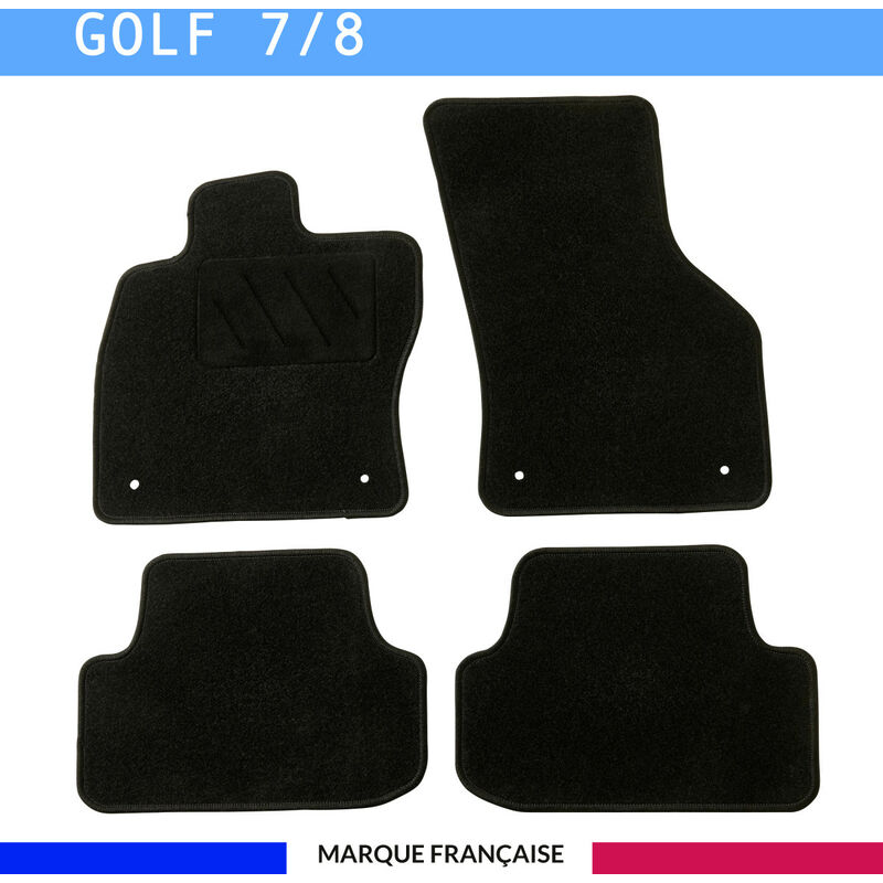 Tapis de voiture - Sur Mesure pour golf 7 (dès 2012) - 4 pièces - Tapis de sol antidérapant pour automobile
