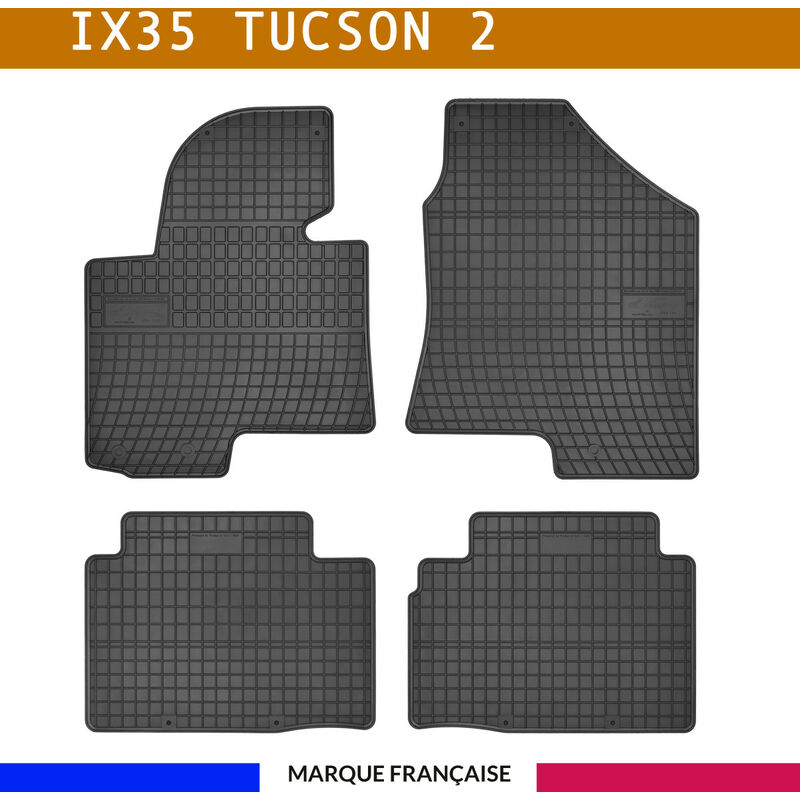 Tapis de voiture - Sur Mesure pour IX35 (2009 - 2015) - 4 pièces - Tapis de sol antidérapant pour automobile - Souple