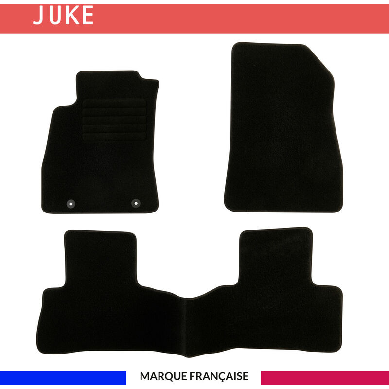 Tapis de voiture - Sur Mesure pour JUKE (2010 - 2019) - 3 pièces - Tapis de sol antidérapant pour automobile