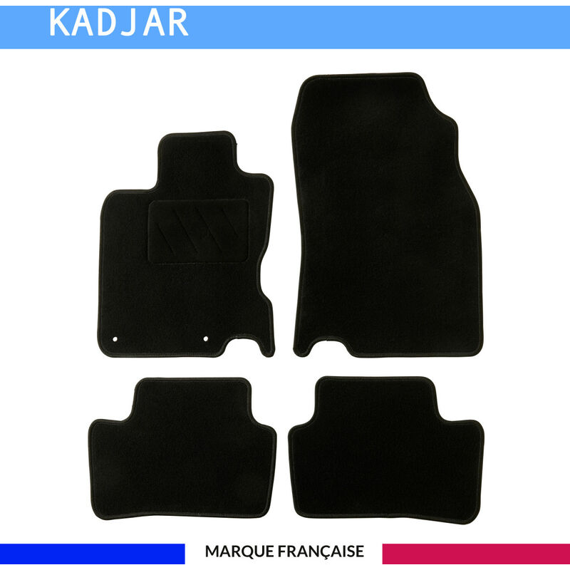 Tapis de voiture - Sur Mesure pour kadjar (dès 2015) - 4 pièces - Tapis de sol antidérapant pour automobile