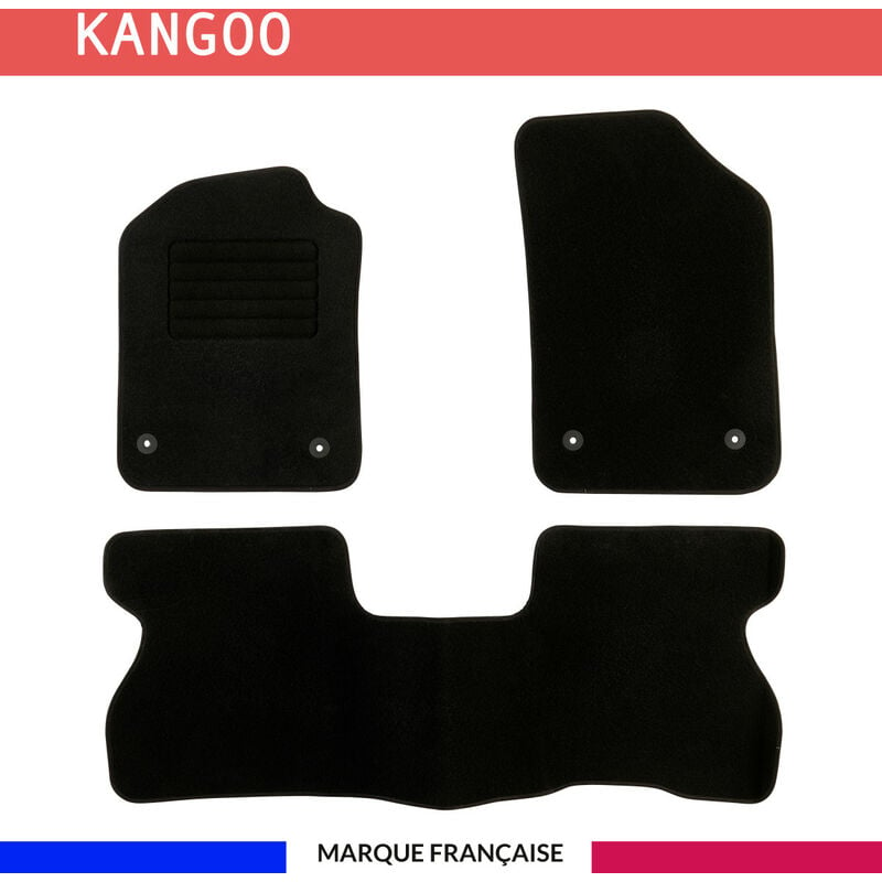 Tapis de voiture - Sur Mesure pour KANGOO (1997 - 2007) - 3 pièces - Tapis de sol antidérapant pour automobile