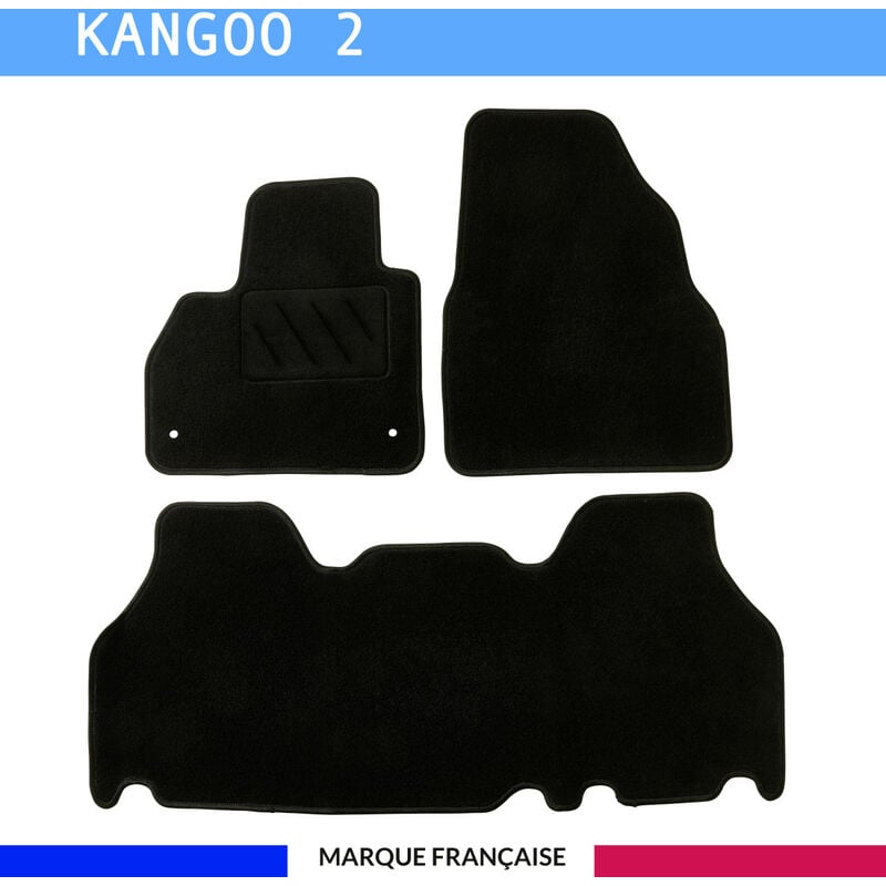 Tapis de voiture - Sur Mesure pour kangoo 2 (dès 2008) - 4 pièces - Tapis de sol antidérapant pour automobile