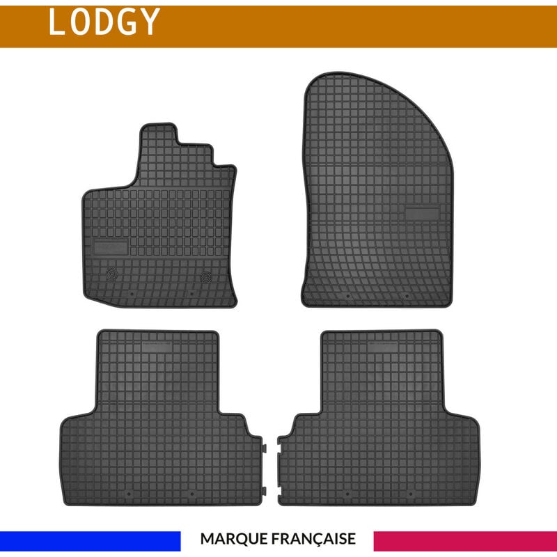 Autosweet - Tapis de voiture - Sur Mesure pour lodgy (2012 - 2020) - 4 pièces - Tapis de sol antidérapant pour automobile - Souple