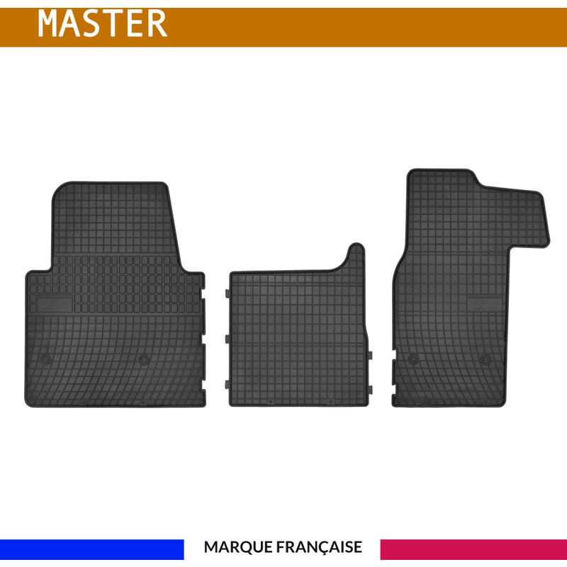 Autosweet - Tapis de voiture - Sur Mesure pour master (2010 - 2020) - 4 pièces - Tapis de sol antidérapant pour automobile - Souple