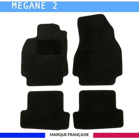 AUTOSWEET Tapis de voiture - Sur Mesure pour MEGANE 2 (2002 - 2011) - 4 pièces - Tapis de sol antidérapant pour automobile