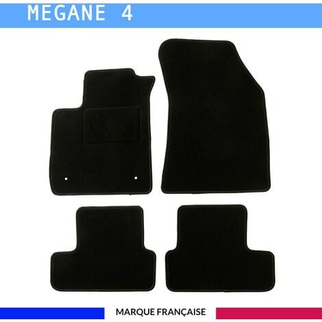 AUTOSWEET Tapis de voiture - Sur Mesure pour MEGANE 4 (dès 2015) - 4 pièces - Tapis de sol antidérapant pour automobile