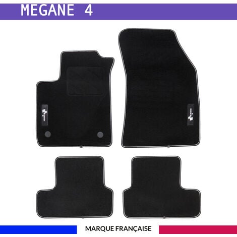 AUTOSWEET Tapis de voiture - Sur Mesure pour MEGANE 4 (dès 2015) - 4 pièces - Tapis de sol antidérapant pour automobile