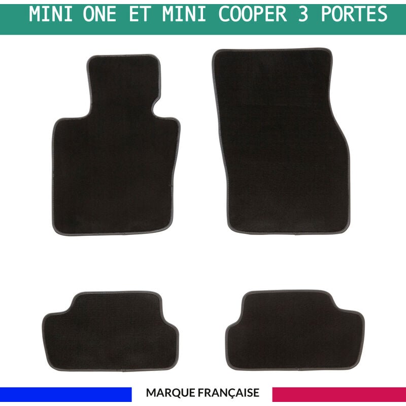Tapis de voiture - Sur Mesure pour mini one et mini cooper F56 3 portes (dès 2013) - 3 pièces - Tapis de sol antidérapant pour auto