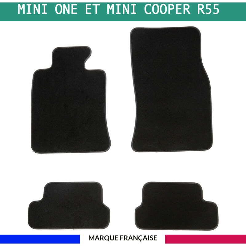 Autosweet - Tapis de voiture - Sur Mesure pour mini one et mini cooper R56 (2006 - 2013) - 3 pièces - Tapis de sol antidérapant pour automobile