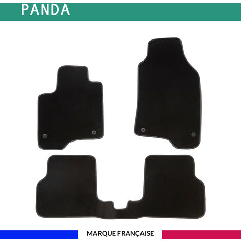 Tapis de voiture - Sur Mesure pour PANDA (dès 2012) - 3 pièces - Tapis de sol antidérapant pour automobile
