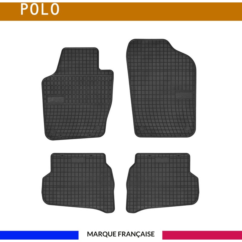 Tapis de voiture - Sur Mesure pour polo (2009 - 2017) - 4 pièces - Tapis de sol antidérapant pour automobile - Souple