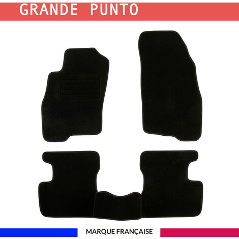 Tapis de voiture - Sur Mesure pour PUNTO EVO/GRANDE PUNTO (2005 - 2012) - 3 pièces - Tapis de sol antidérapant pour automobile