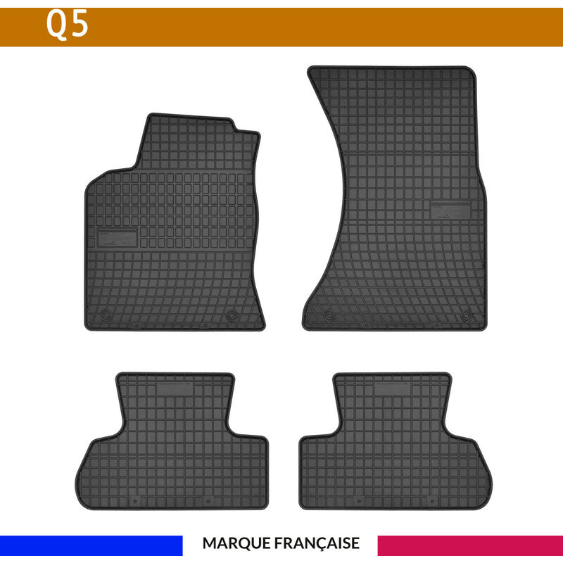 Tapis de voiture - Sur Mesure pour Q5 (2008 - 2016) - 4 pièces - Tapis de sol antidérapant pour automobile - Souple