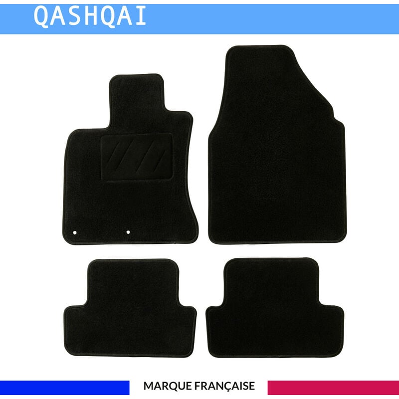 Tapis de voiture - Sur Mesure pour qashqaï (2007 - 2013) - 4 pièces - Tapis de sol antidérapant pour automobile