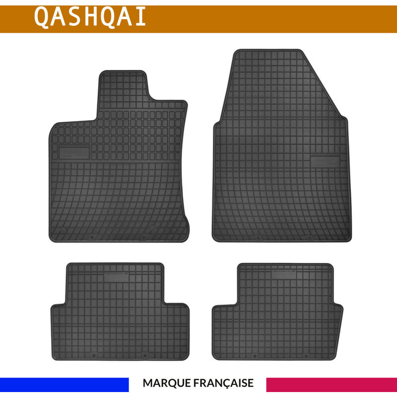 Tapis de voiture - Sur Mesure pour qashqaï (2007 - 2013) - 4 pièces - Tapis de sol antidérapant pour automobile - Souple