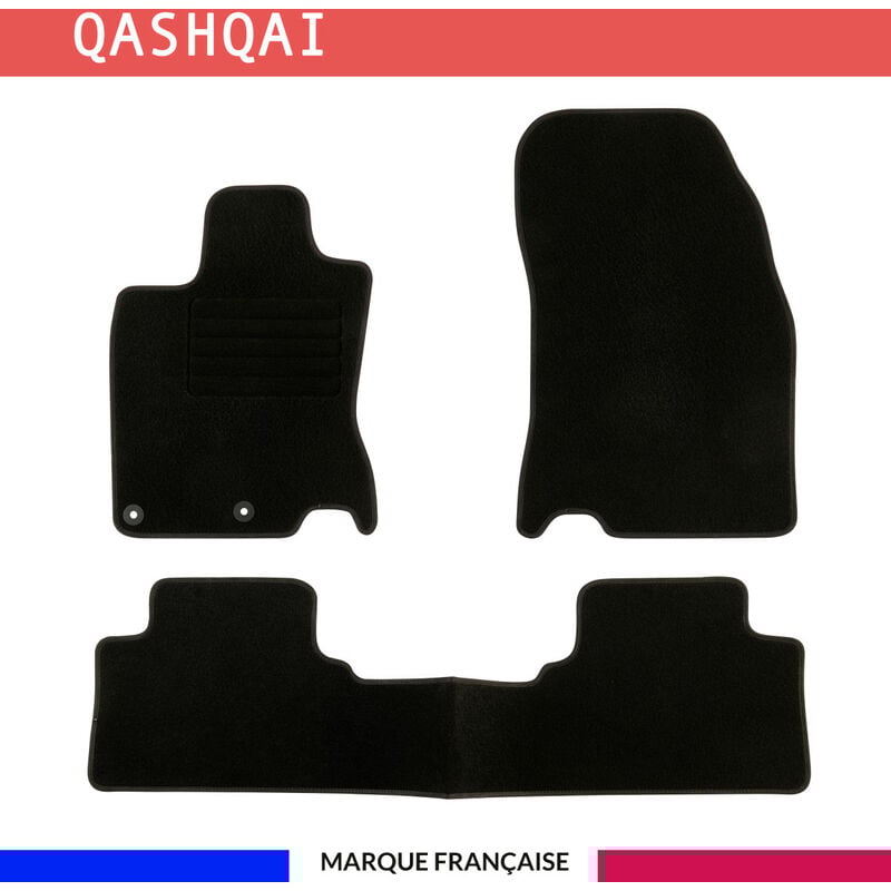 Tapis de voiture - Sur Mesure pour qashqaï (2013 - 2021) - 3 pièces - Tapis de sol antidérapant pour automobile