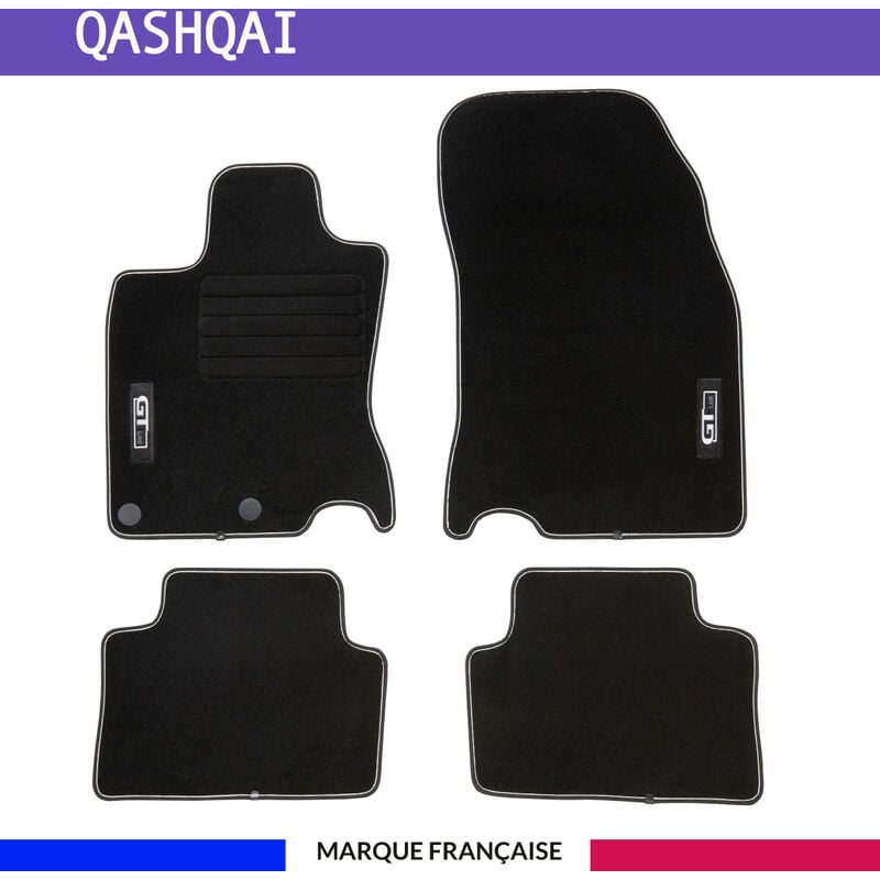 Tapis de voiture - Sur Mesure pour qashqaï (2013 - 2021) - 4 pièces - Tapis de sol antidérapant pour automobile
