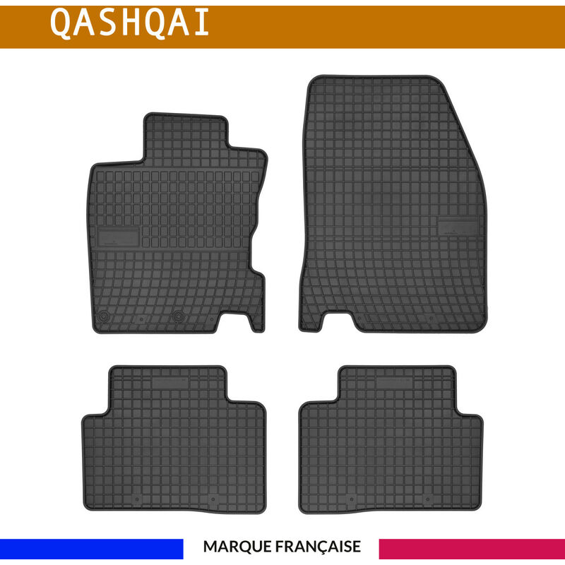 Tapis de voiture - Sur Mesure pour qashqaï (2013 - 2021) - 4 pièces - Tapis de sol antidérapant pour automobile - Souple