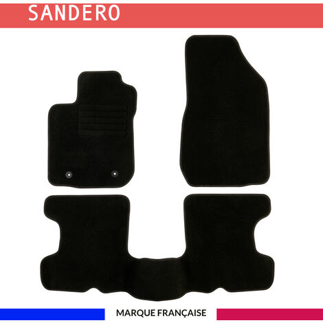 Tapis de voiture - Sur Mesure pour SANDERO  (2013 - 2017) - 3 pièces - Tapis de sol antidérapant pour automobile