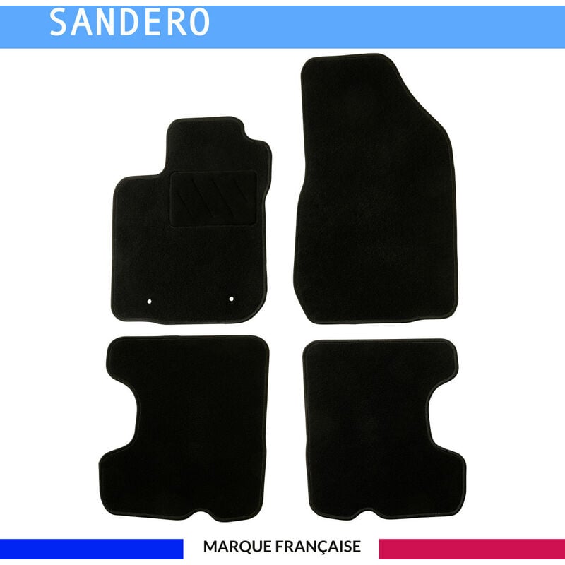 Tapis de voiture - Sur Mesure pour sandero (2013 - 2017) - 4 pièces - Tapis de sol antidérapant pour automobile