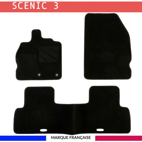 AUTOSWEET Tapis de voiture - Sur Mesure pour SCENIC 3 (2009 - 2016) - 3 pièces - Tapis de sol antidérapant pour automobile