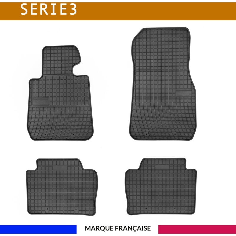 Tapis de voiture - Sur Mesure pour serie 3 (2012 - 2019) - 4 pièces - Tapis de sol antidérapant pour automobile - Souple