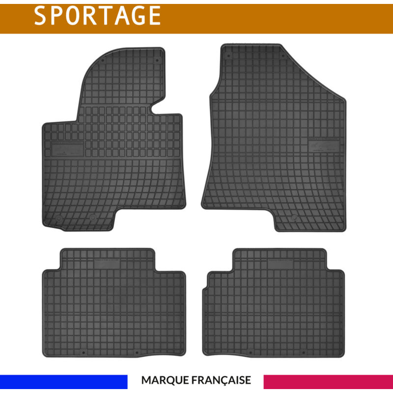 Tapis de voiture - Sur Mesure pour sportage (2010 - 2015) - 4 pièces - Tapis de sol antidérapant pour automobile - Souple