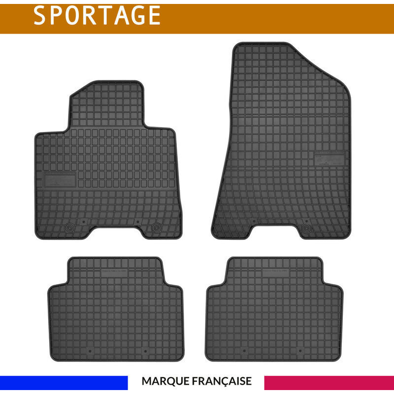 Tapis de voiture - Sur Mesure pour sportage (2015 - 2020) - 4 pièces - Tapis de sol antidérapant pour automobile - Souple