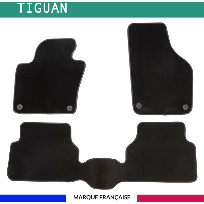 Tapis de voiture - Sur Mesure pour tiguan (2007 - 2016) - 3 pièces - Tapis de sol antidérapant pour automobile