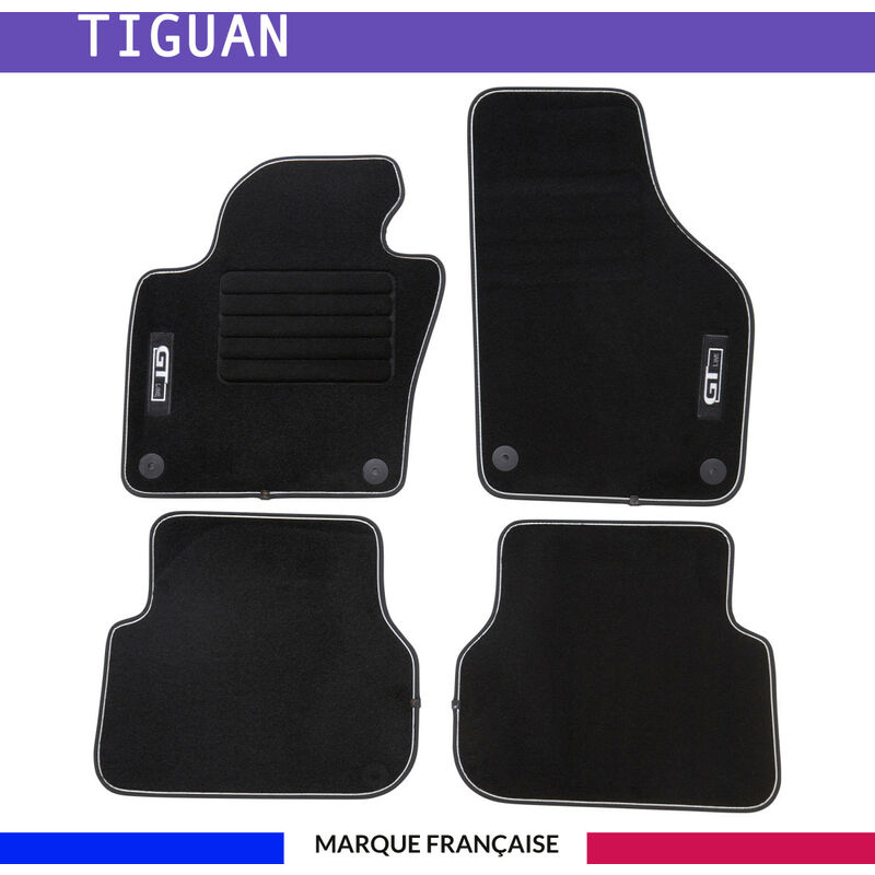 Tapis de voiture - Sur Mesure pour tiguan (2007 - 2016) - 4 pièces - Tapis de sol antidérapant pour automobile