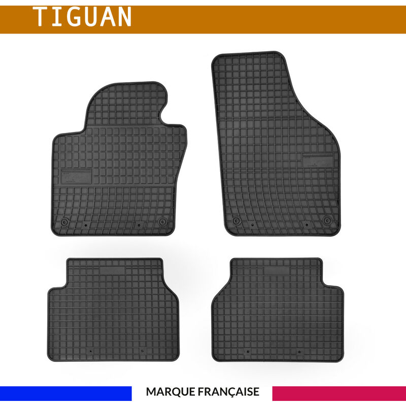 Tapis de voiture - Sur Mesure pour tiguan (2007 - 2016) - 4 pièces - Tapis de sol antidérapant pour automobile - Souple